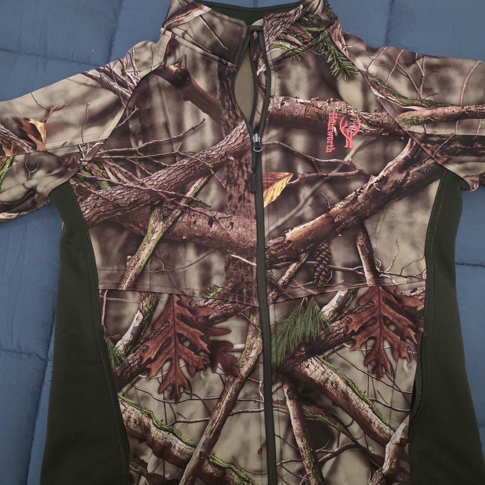 Camo Full-Zip Jacket And Fleece Lined Pany with Tree Pattern